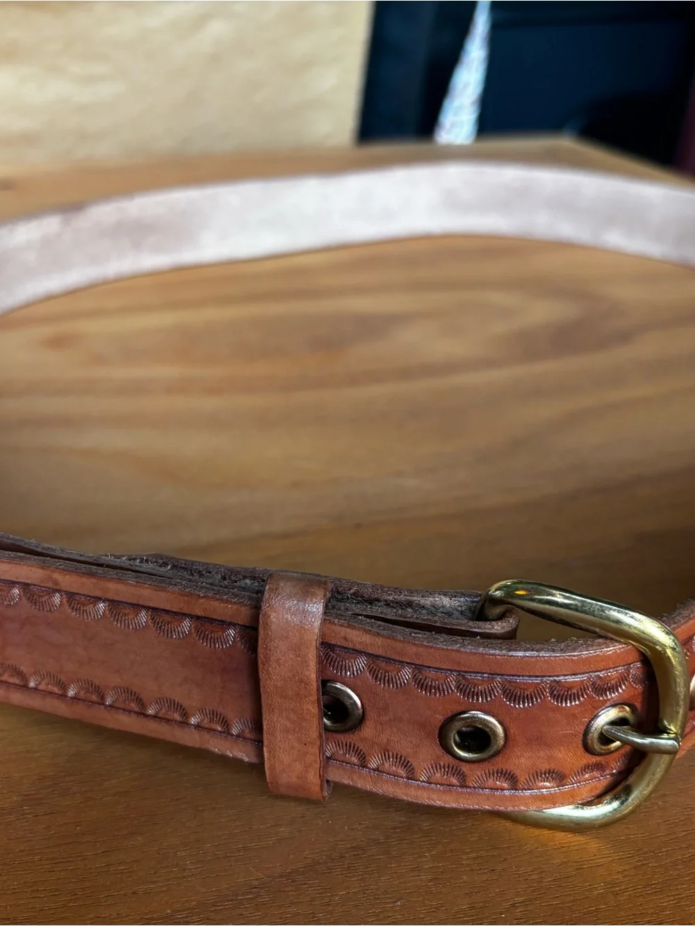 VTGHand-Tooled Leather Western Belt 